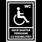 Indicator negru pentru grup sanitar persoane cu dizabilitati